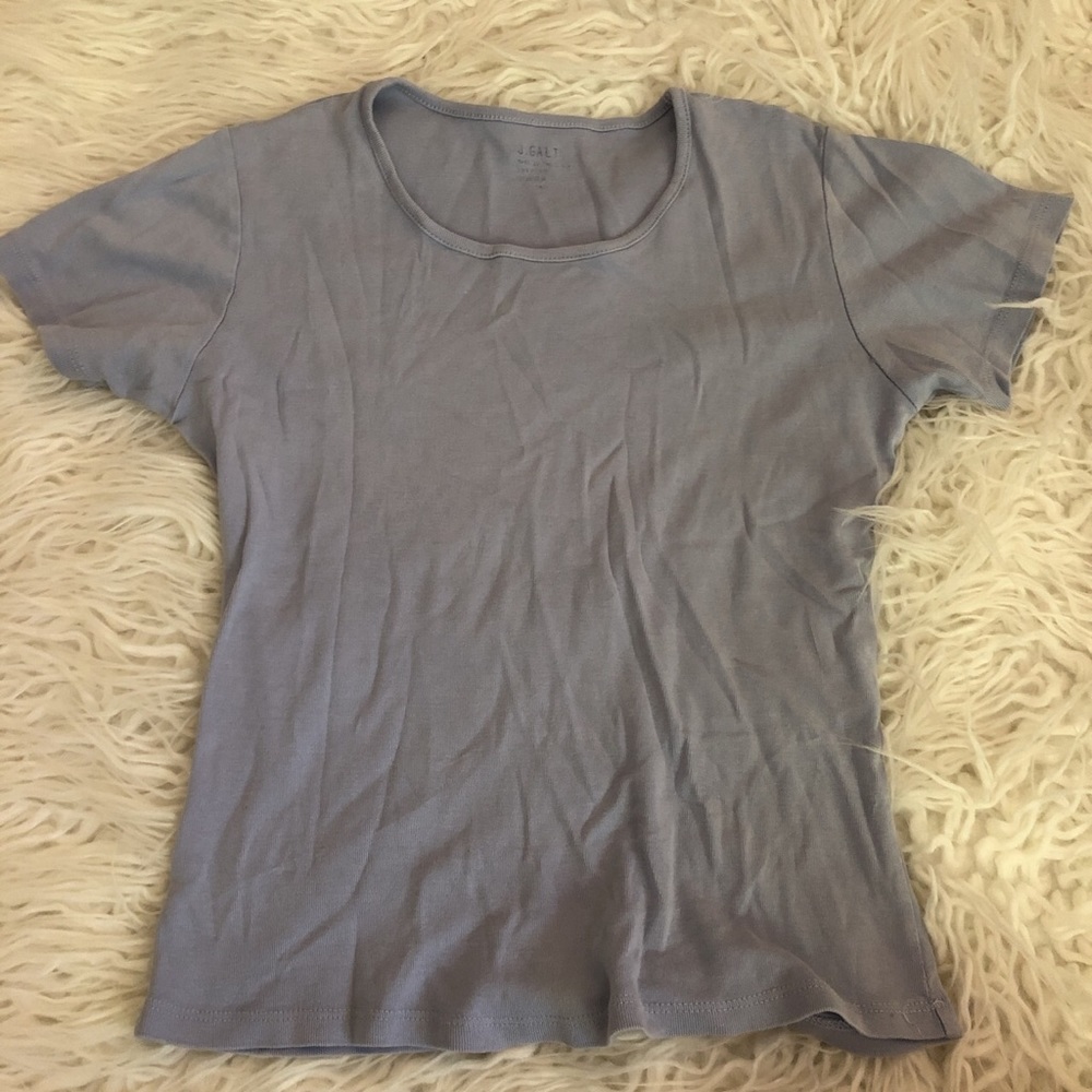 trendy baby blue top brandy melville